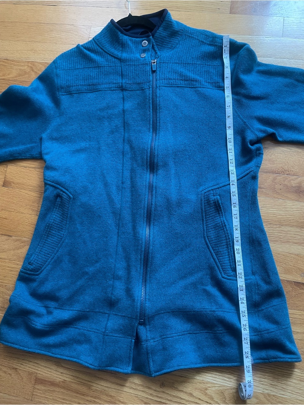 Title Nine Teal Wool Blend Shacket - Picture 6 of 10